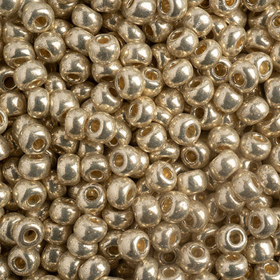 Preciosa Seedbead 6/0 - SB02296 Opaque Metallic Silver