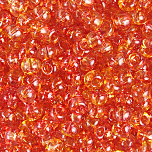 Preciosa Seedbead 6/0 - SB00300 Crystal 2-Tone Yellow Red