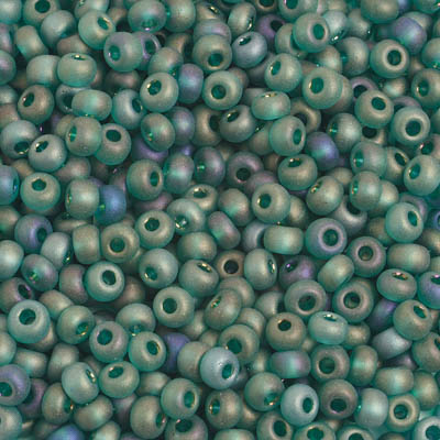 Preciosa Seedbead 6/0 - SB29278 Transparent Dark Green AB Matt