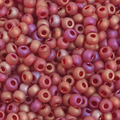 Preciosa Seedbead 6/0 - SB29279 Transparent Red AB Matt