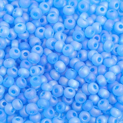 Preciosa Seedbead 6/0 - SB29283 Transparent Aqua AB Matt