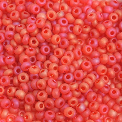 Preciosa Seedbead 6/0 - SB29284 Transparent Orange AB Matt