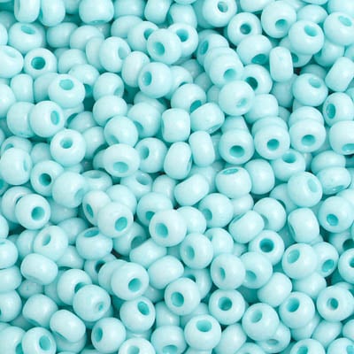 6/0 - SB40002 Turquoise clair Solgel chalk · Preciosa rocaille