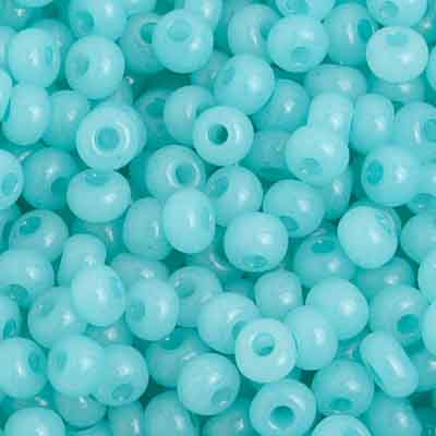 Preciosa Seedbead 6/0 - SB40003 Alabaster Alabaster Light Turquoise Solgel