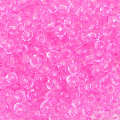 Preciosa Seedbead 6/0 - SB40004 Transparent Crystal Fuchsia Solgel