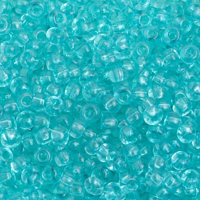 Preciosa Seedbead 6/0 - SB40005 Transparent Crystal Teal Green Solgel