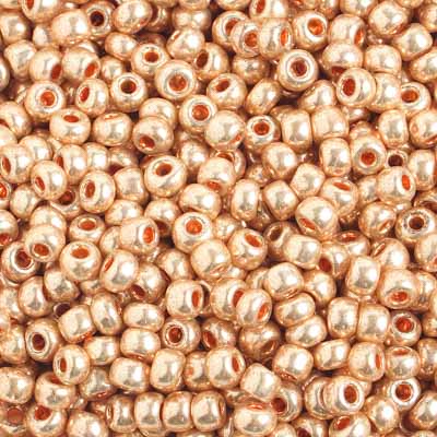 Preciosa Seedbead 6/0 - SB40007 Chalk Metallic Gold Solgel