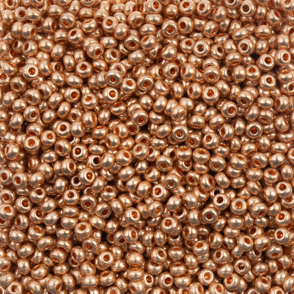 Preciosa Seedbead 6/0 - SB40007 Chalk Metallic Gold Solgel