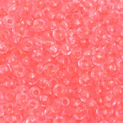 Preciosa Seedbead 6/0 - SB40008 Transparent Crystal Pink Solgel