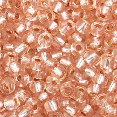 Preciosa Seedbead 6/0 - SB40009 Silverlined Light Pink Solgel