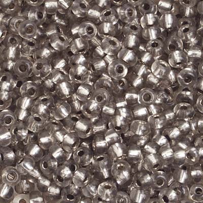 Preciosa Seedbead 6/0 - SB40012 Silverlined Light Grey Solgel