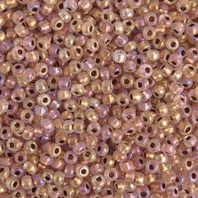 Preciosa Seedbead 6/0 - SB40018 Chalk Light Pink AB Dyed Solgel