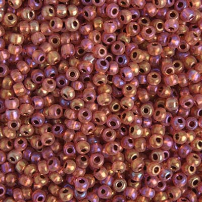 Preciosa Seedbead 6/0 - SB40019 Chalk Pink AB Solgel Dyed