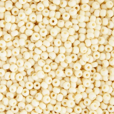 Preciosa Seedbead 6/0 - SB40040 Chalk Bone Solgel