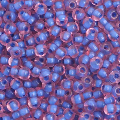 Preciosa Seedbead 6/0 - SB42000 Pink Blue Colorlined Terra Color