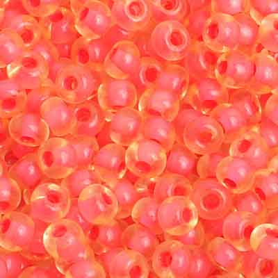 Preciosa Seedbead 6/0 - SB42003 Yellow Coral Colorlined Terra Color