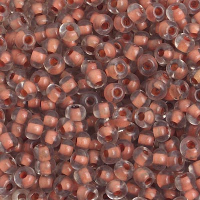 Preciosa Seedbead 6/0 - SB42006 Beige Orange Colorlined Terra Color