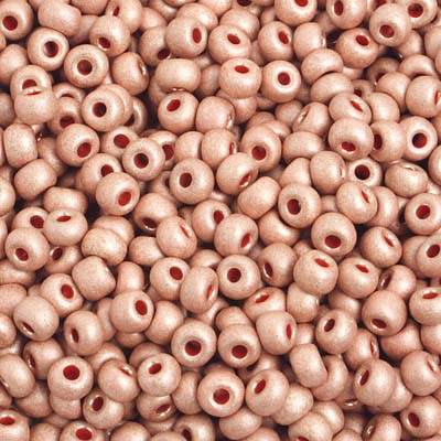 Preciosa Seedbead 6/0 - SB42010 Opaque Metallic Beige Matt Terra Color