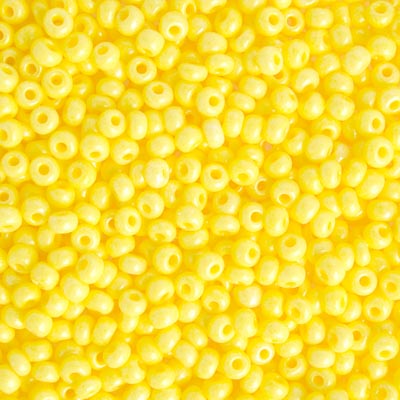 Preciosa Seedbead 6/0 - SB42017 Chalk Yellow Terra Dyed