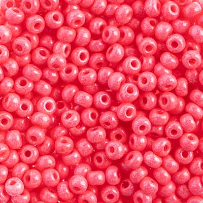 Preciosa Seedbead 6/0 - SB42019 Chalk Raspberry Terra Dyed