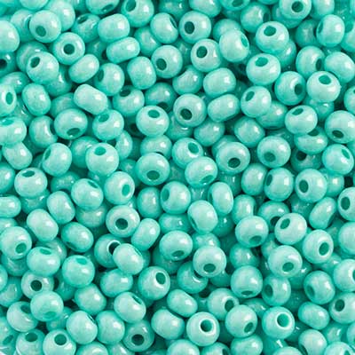 Preciosa Seedbead 6/0 - SB42021 Chalk Mint Green Terra Dyed White