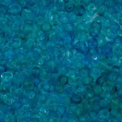 Preciosa Seedbead 6/0 - SB42023 Crystal Two-Tone Blue Aqua Terra Dyed