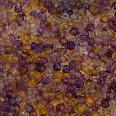 Preciosa Seedbead 6/0 - SB42024 Crystal Two-Tone Yellow Amethyst Terra Dyed