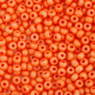 Preciosa Seedbead 6/0 - SB42029 Chalk Orange Terra Dyed