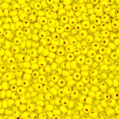 Preciosa Seedbead 6/0 - SB42033 Chalk Yellow Terra Dyed Matt Luster