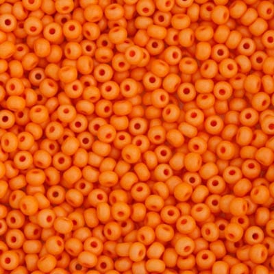 Preciosa Seedbead 6/0 - SB42034 Chalk Orange Terra Dyed Matt Luster