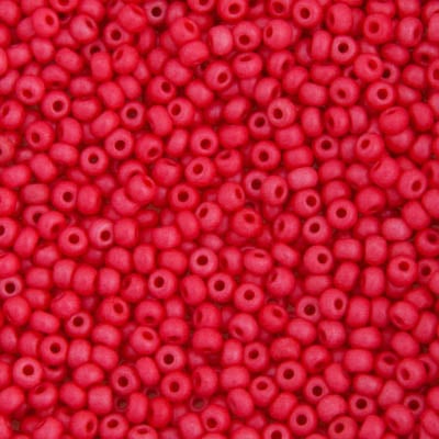 Preciosa Seedbead 6/0 - SB42035 Chalk Raspberry Terra Dyed Matt Luster