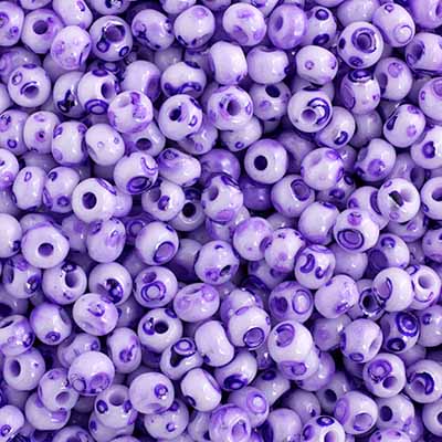 Preciosa Seedbead 6/0 - SB43203 Opaque White Purple Terra Melafyr