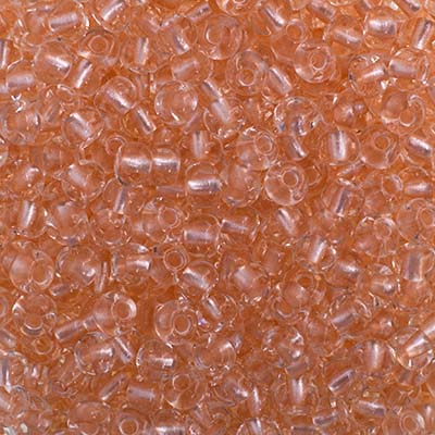 Preciosa Seedbead 6/0 - SB43210 Crystal Light Peach Terra Pearl Lined