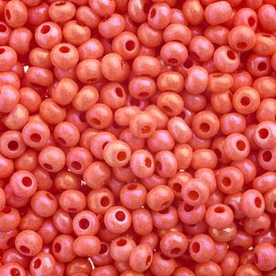 Preciosa Seedbead 6/0 - SB43216 Chalk Pink Solgel Rainbow