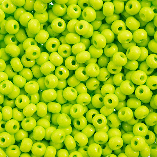 Preciosa Seedbead 6/0 - SB43230 Opaque Terra Intensive Light Green