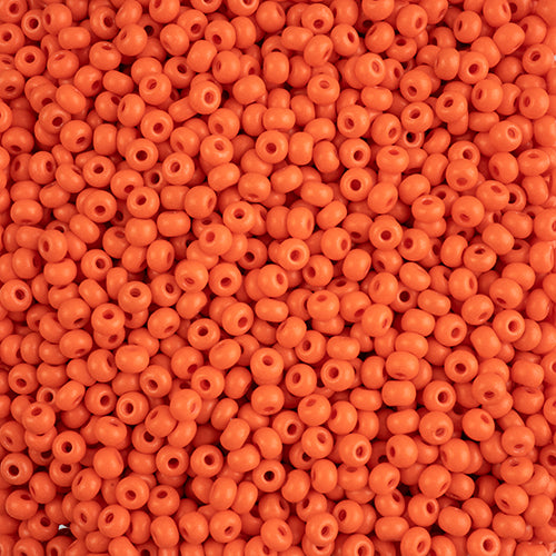 Preciosa Seedbead 6/0 - SB43235 Opaque Terra Intensive Orange Matt