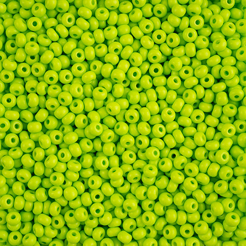 Preciosa Seedbead 6/0 - SB43241 Opaque Terra Intensive Light Green Matt