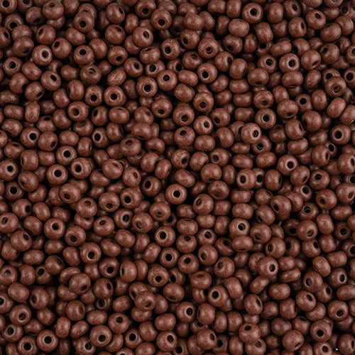 Preciosa Seedbead 6/0 - SB43243 Opaque Terra Intensive Dark Brown Matt