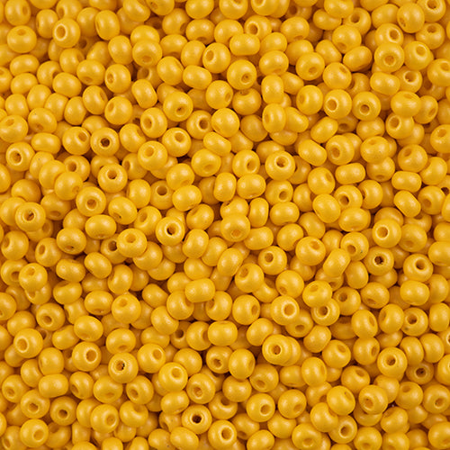 Preciosa Seedbead 6/0 - SB43251 Chalk PermaLux Dyed Dark Yellow