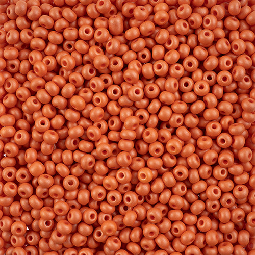 Preciosa Seedbead 6/0 - SB43253 Chalk PermaLux Dyed Orange