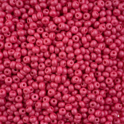 Preciosa Seedbead 6/0 - SB43260 Chalk PermaLux Dyed Fuchsia