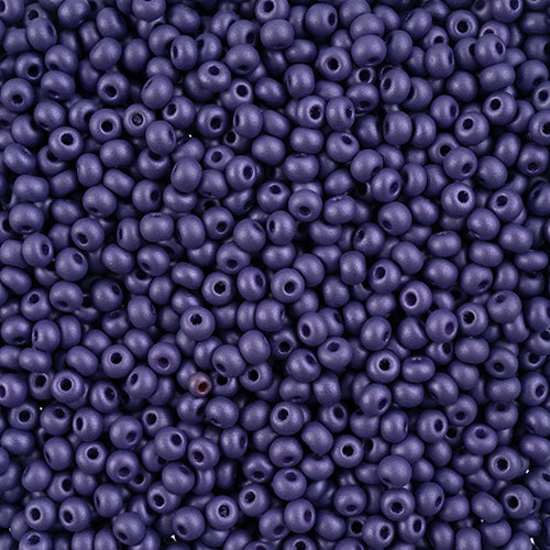 Preciosa Seedbead 6/0 - SB43264 Chalk PermaLux Dyed Dark Violet