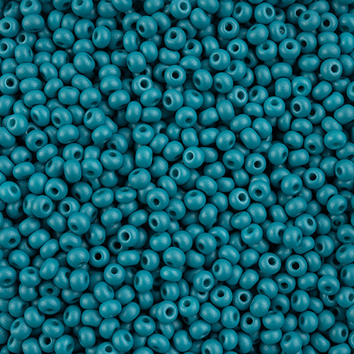 Preciosa Seedbead 6/0 - SB43267 Chalk PermaLux Dyed Teal