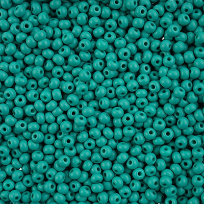 Preciosa Seedbead 6/0 - SB43288 Chalk PermaLux Dyed Sea Green Matt