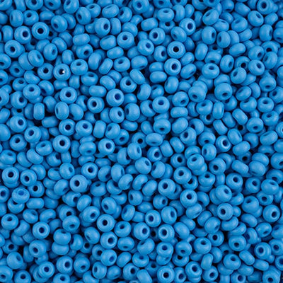 Preciosa Seedbead 6/0 - SB43291 Chalk PermaLux Dyed Light Blue Matt