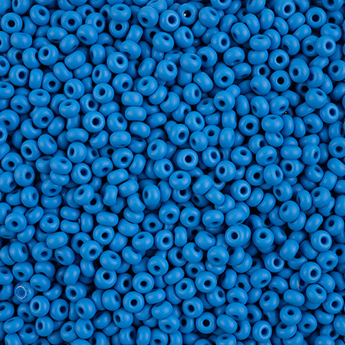 Preciosa Seedbead 6/0 - SB43292 Chalk PermaLux Dyed Blue Matt