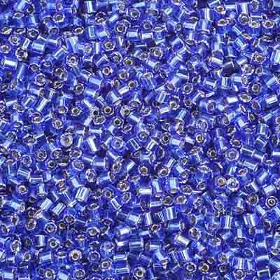 Preciosa Seedbead 2-Cut 10/0 - SB02002 Transparent Silverlined Blue