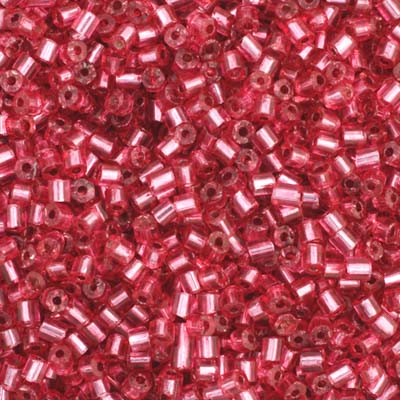 Preciosa Seedbead 2-Cut 10/0 - SB02016 Silverlined Light Red Dyed