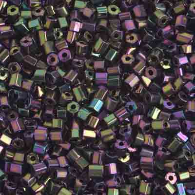 2-Cut 10/0 - SB35361 Violet AB opaque · Preciosa rocaille||Preciosa Seedbead 2-Cut 10/0 - SB35361 Opaque Purple AB
