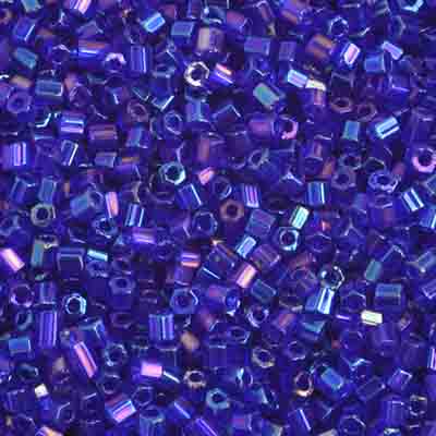 Preciosa Seedbead 2-Cut 10/0 - SB35367 Transparent Navy Blue AB